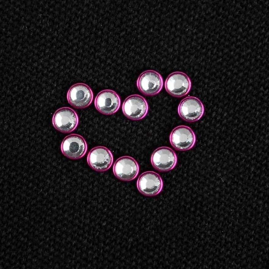 Hot-Fix Glas-Kristalle zum Aufbügeln, Ø 5mm, violett, 100 Stück