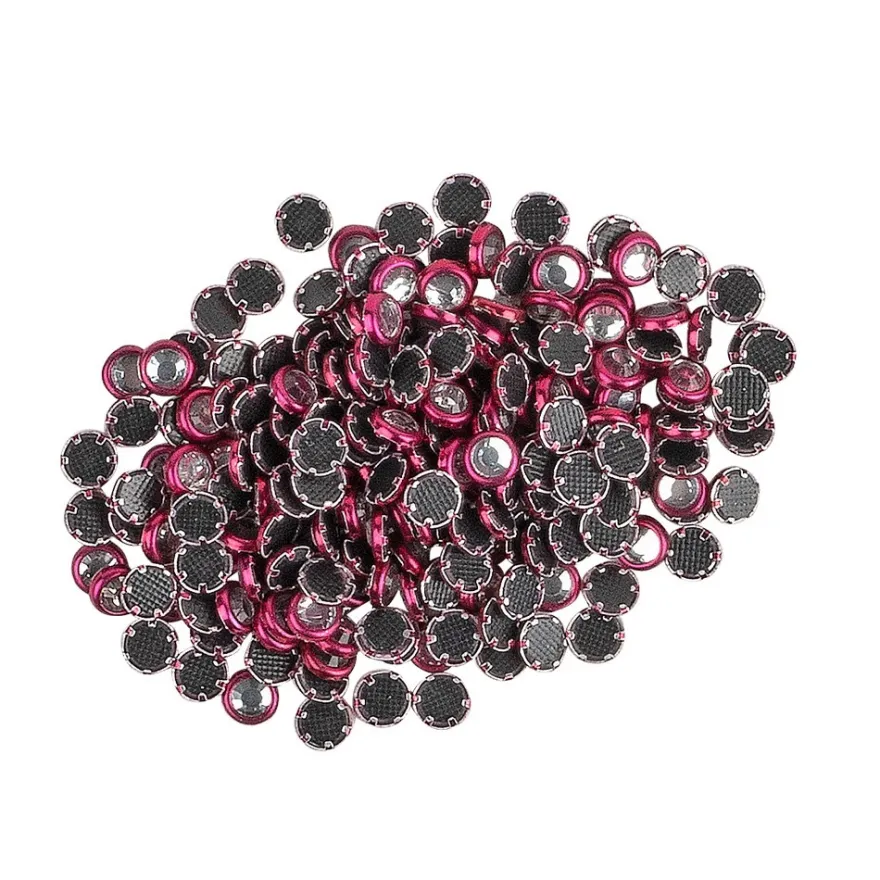Hot-Fix Glas-Kristalle zum Aufbügeln, Ø 4mm, fuchsia, 200 Stück