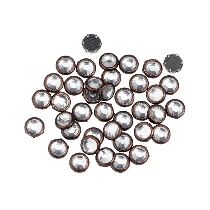 Hot-Fix Glas-Kristalle zum Aufbügeln, Ø 5mm, braun, 100 Stück