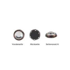 Hot-Fix Glas-Kristalle zum Aufbügeln, Ø 5mm, braun, 100 Stück
