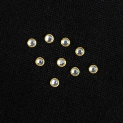 Hot-Fix Glas-Kristalle zum Aufbügeln, Ø 5mm, gold, 100 Stück