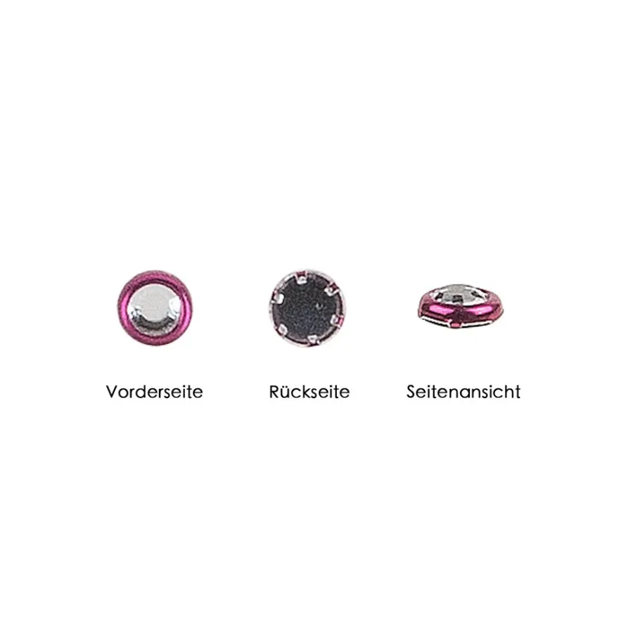 Hot-Fix Glas-Kristalle zum Aufbügeln, Ø 4mm, violett, 200 Stück