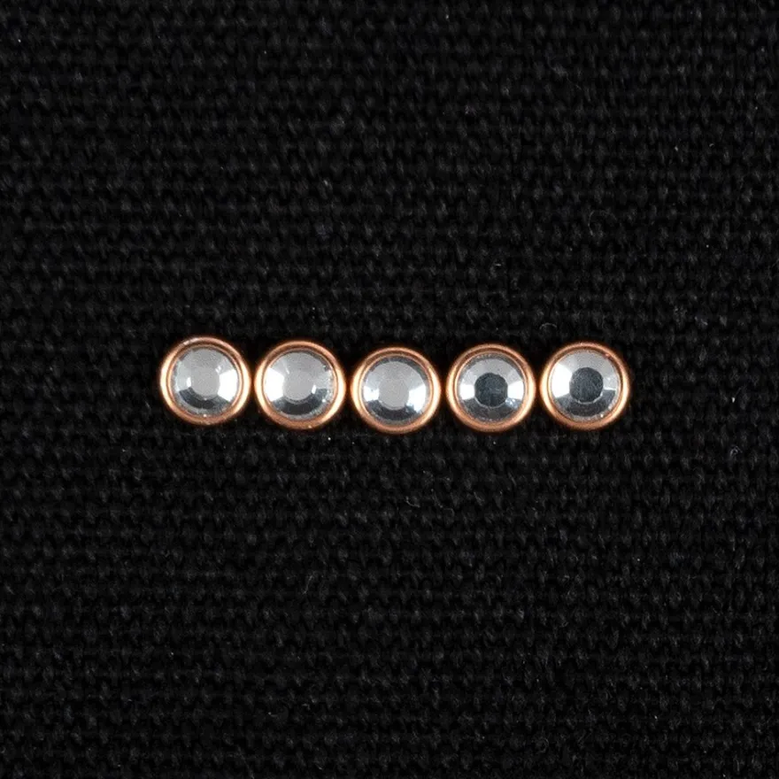 Hot-Fix Glas-Kristalle zum Aufbügeln, Ø 5mm, roségold, 100 Stück