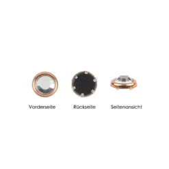 Hot-Fix Glas-Kristalle zum Aufbügeln, Ø 5mm, roségold, 100 Stück
