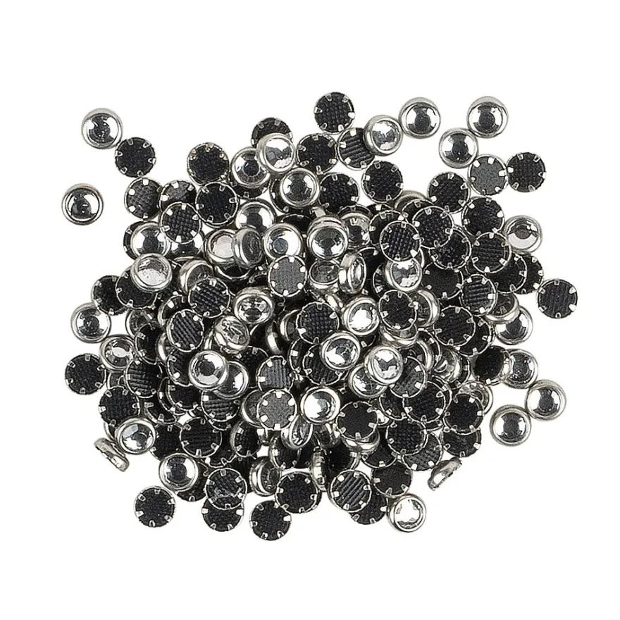 Hot-Fix Glas-Kristalle zum Aufbügeln, Ø 4mm, silber, 200 Stück