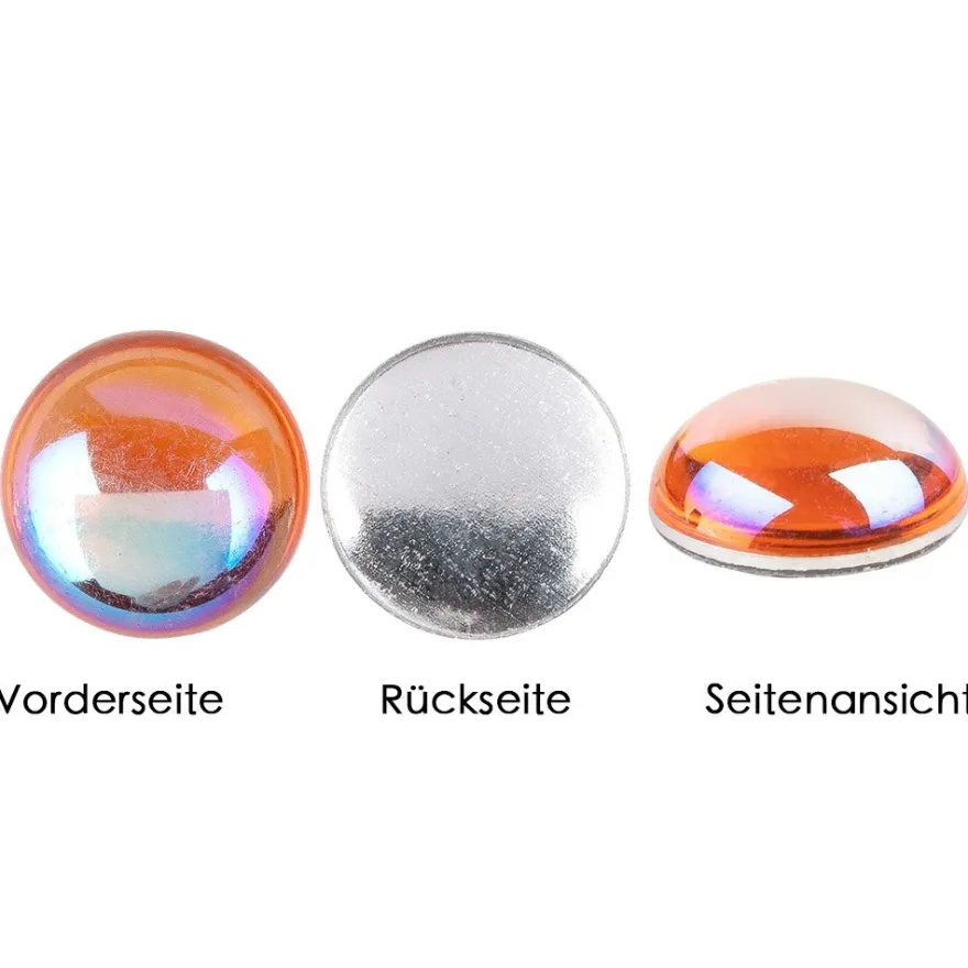 Hot-Fix Halbperlen zum Aufbügeln, Ø 6mm, lachs, 100 Stück