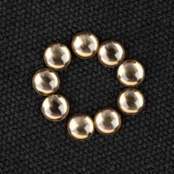 Hot-Fix Halbperlen zum Aufbügeln, Ø 6mm, champagner, 100 Stück
