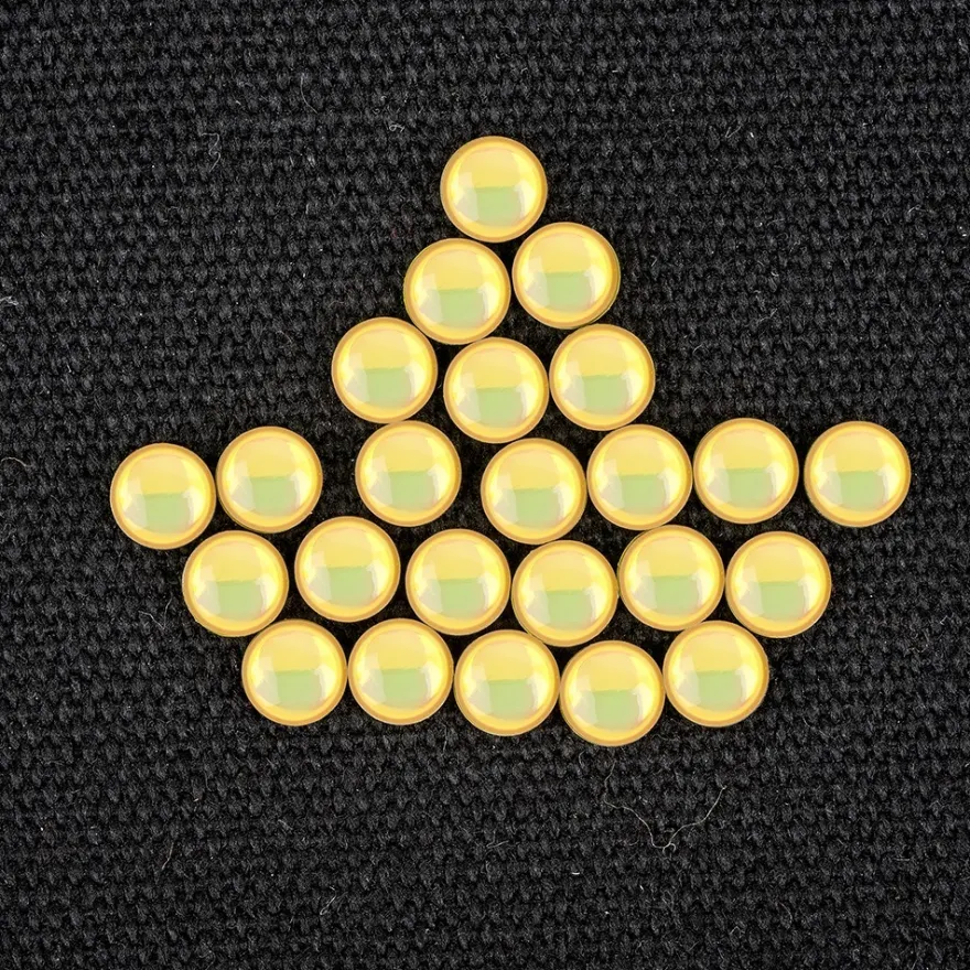 Hot-Fix Halbperlen zum Aufbügeln, Ø 6mm, gold-irisierend, 100 Stück