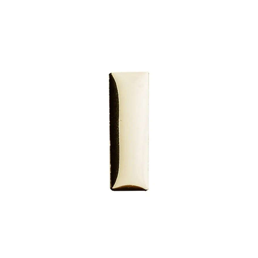 Hot-Fix Rechteck-Nieten zum Aufbügeln, 7mm x 22mm, hellgold, 50 Stück