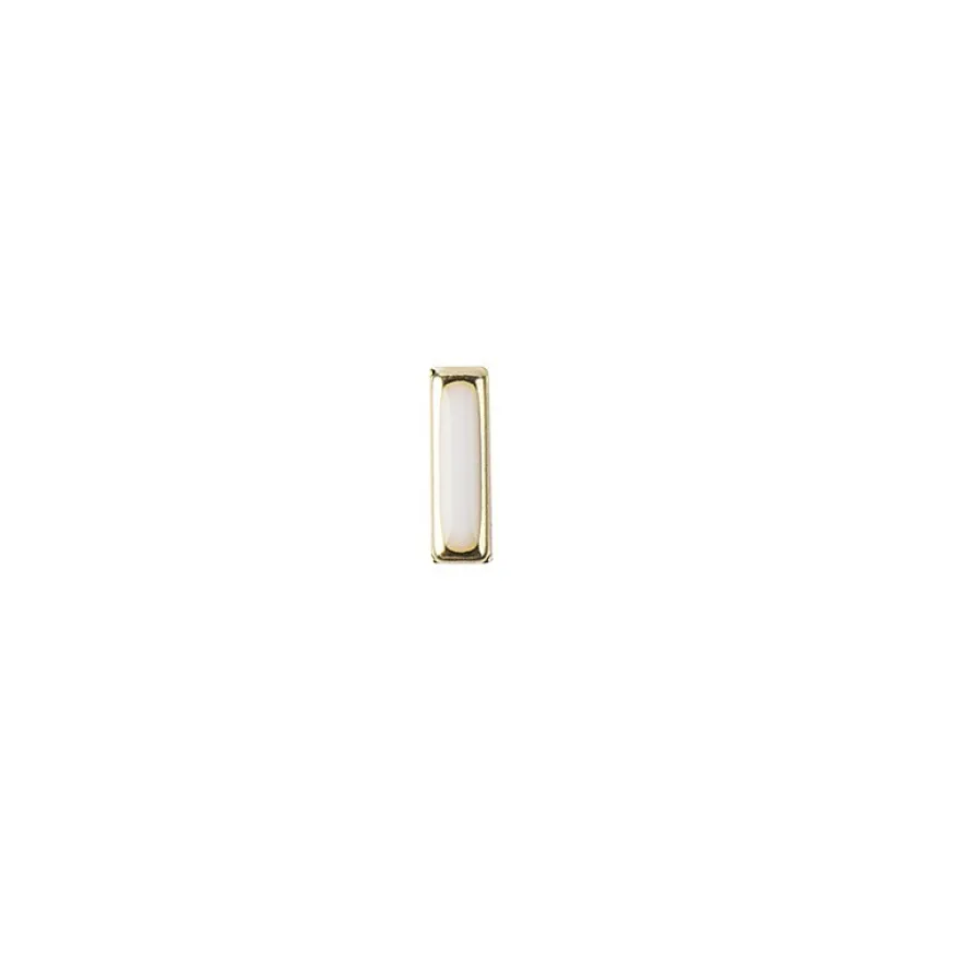 Hot-Fix Stäbchen-Nieten zum Aufbügeln, 2mm x 10mm, emailliert mit Goldrand, 100 Stück