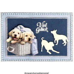 Jumbo-Stanzer, Hunde, 6,8cm x 6,7cm