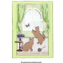 Jumbo-Stanzer, Katzen, 6,7 x 6,7cm