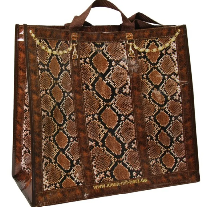 Jumbo-Tasche Schlangen-Optik, 45 x 40 x 20 cm