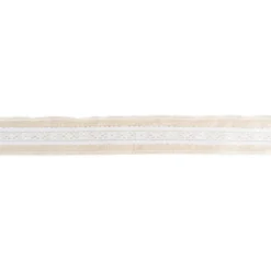 Juteband mit Spitze, Design 4, 4,7cm breit, 5m lang, auf Rolle, natur