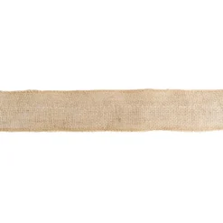 Juteband mit Spitze, Design 3, 5,7cm breit, 5m lang, auf Rolle, natur