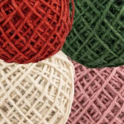 Jutekordeln, Ø 2 mm, verschiedene Farben, je 50 m lang, 4 Stück