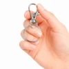 Karabiner mit Schlüsselring Maße Schlüsselring Ø2,5cm, silberfarben, 30 Stück