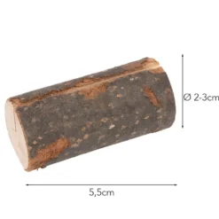 Kartenhalter, Holzbaumstamm, 5,5cm lang, Ø2cm bis 3cm, 20 Stück