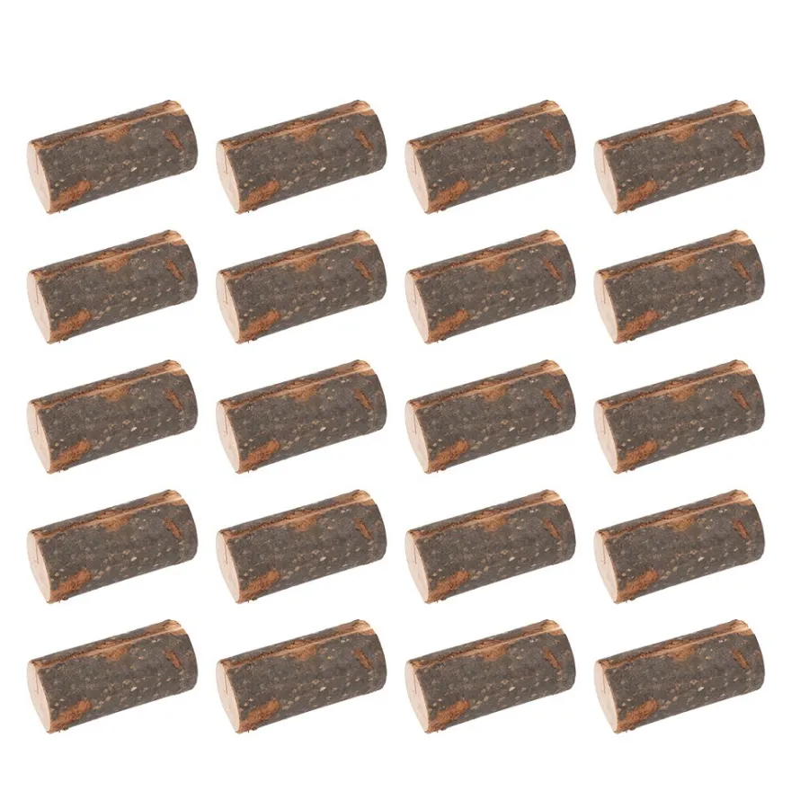 Kartenhalter, Holzbaumstamm, 5,5cm lang, Ø2cm bis 3cm, 20 Stück
