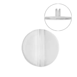 Kartenhalter, rund, Ø2,5cm, Schlitz 1mm breit, transparent, 10 Stück