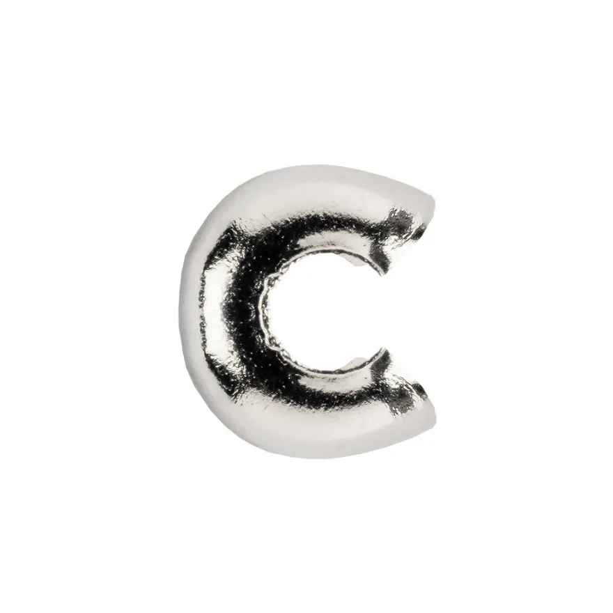 Kaschierperlen, Ø 4mm, silberfarben, 100 Stück