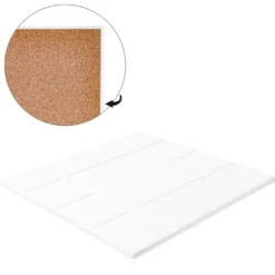 Keramik-Fliese, eckig mit 13 Quadraten, 20cm x 20cm, weiß, unbehandelt