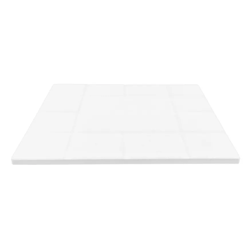 Keramik-Fliese, eckig mit 13 Quadraten, 20cm x 20cm, weiß, unbehandelt