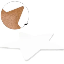 Keramik-Fliese, Stern, 19,2cm x 20cm, weiß, unbehandelt