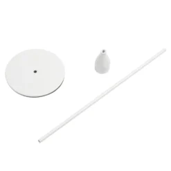 Kerzenhalter, für Stabkerzen, 3 verschiedene Höhen, Fuß Ø 10cm, weiß, 3 Stück