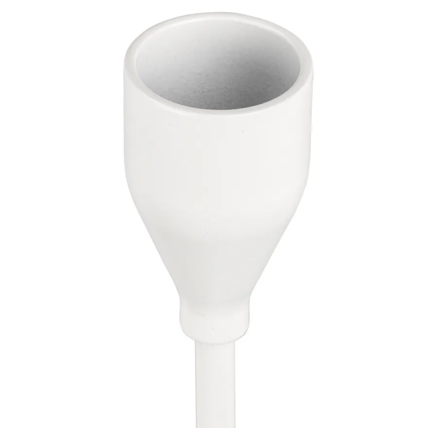 Kerzenhalter, für Stabkerzen, 3 verschiedene Höhen, Fuß Ø 10cm, weiß, 3 Stück