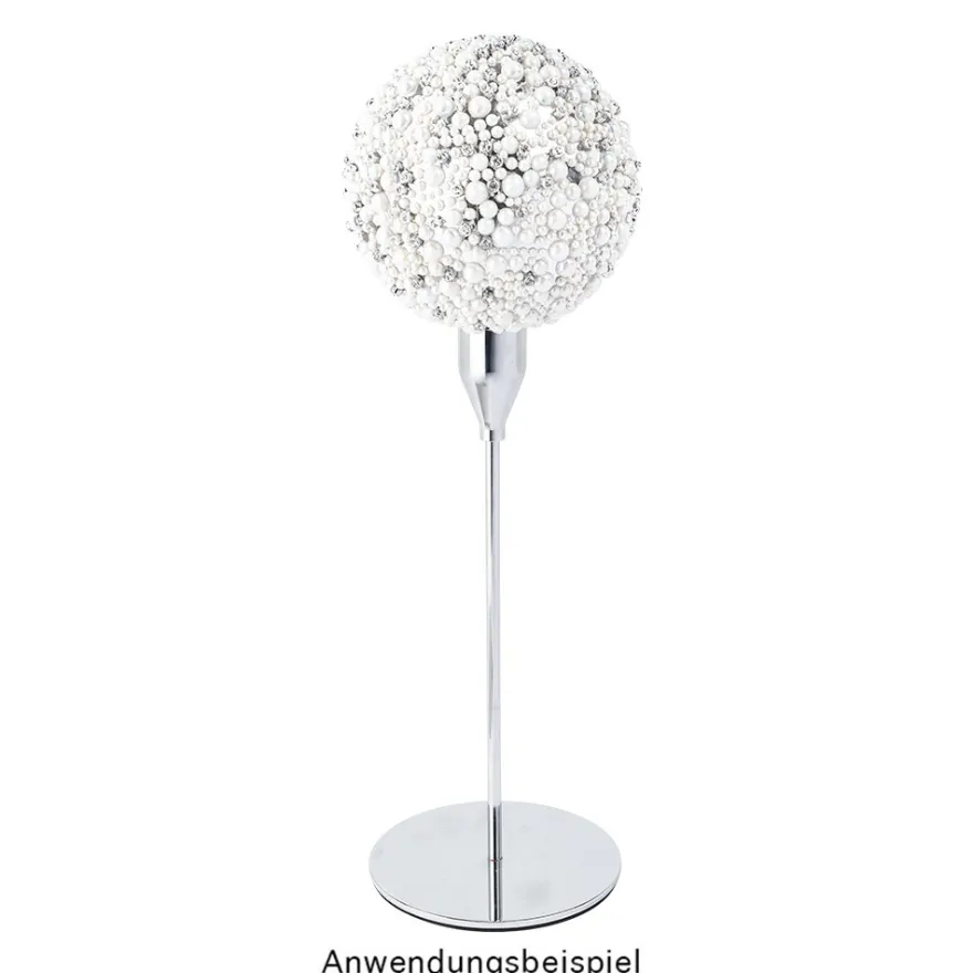 Kerzenhalter, für Stabkerzen, 3 verschiedene Höhen, Fuß Ø 10cm, silber, 3 Stück