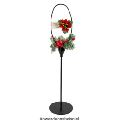 Kerzenhalter, für Stabkerzen, 3 verschiedene Höhen, Fuß Ø 10cm, schwarz, 3 Stück
