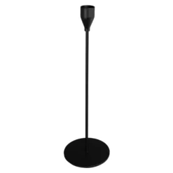 Kerzenhalter, für Stabkerzen, 3 verschiedene Höhen, Fuß Ø 10cm, schwarz, 3 Stück