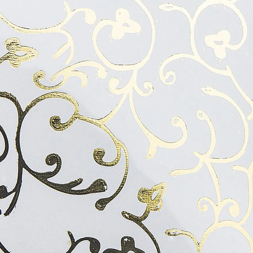 Kissentaschen transparent, 16,2cm x 13,5cm x 3,3cm, Goldfolienveredelung, 5 Stück