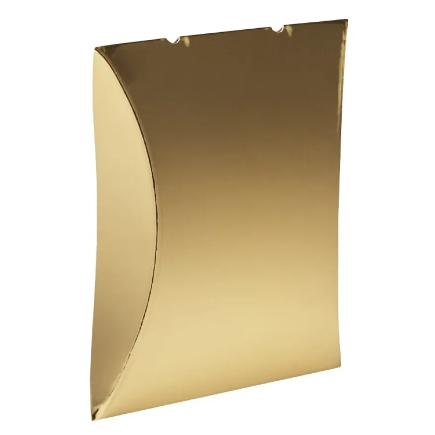 Kissentaschen, 10 x 11,4 cm, Spiegelkarton, gold, 10 Stück