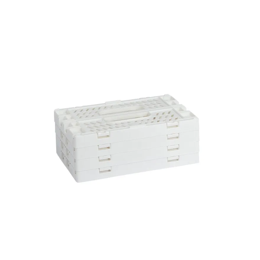 Klappkisten, stapelbar, 15cm x 10cm x 5,7cm, weiß, 4 Stück