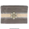 Kosmetiktäschchen, 3 verschiedene Größen, mit Reißverschluss, taupe-metallic, 3 Stück