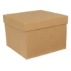 Kraftpapier-Geschenkboxen, quadratisch, verschiedene Größen, 5 Stück