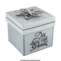 Kraftpapier-Geschenkboxen, quadratisch, verschiedene Größen, 5 Stück