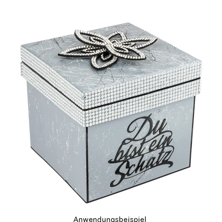 Kraftpapier-Geschenkboxen, quadratisch, verschiedene Größen, 5 Stück