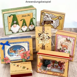 Kraftpapier-Geschenkboxen, rechteckig, verschiedene Größen, Rohlinge zum Weiterverzieren, 10 Stück