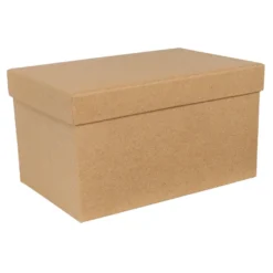 Kraftpapier-Geschenkboxen, rechteckig, verschiedene Größen, 5 Stück