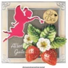 Kraftpapier-Sticker, Ø 2,5cm, Für Dich, auf Rolle, selbstklebend, 500 Stück