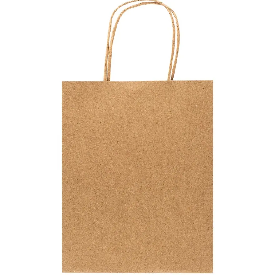 Kraftpapier-Taschen, 18cm x 23cm x 10cm, 170g/m², 16 Stück