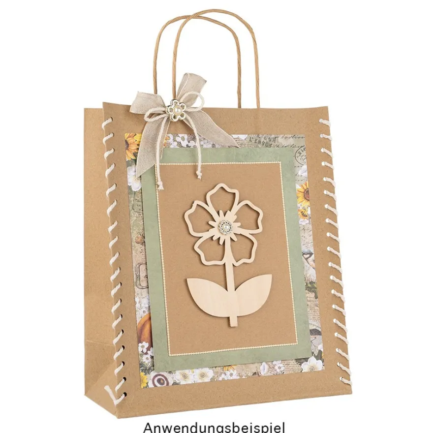 Kraftpapier-Taschen, 18cm x 23cm x 10cm, 170g/m², 16 Stück