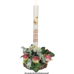 Kranz mit Rosen & Eukalyptus 2, innen: Ø 7,5 cm, außen: Ø 18cm,