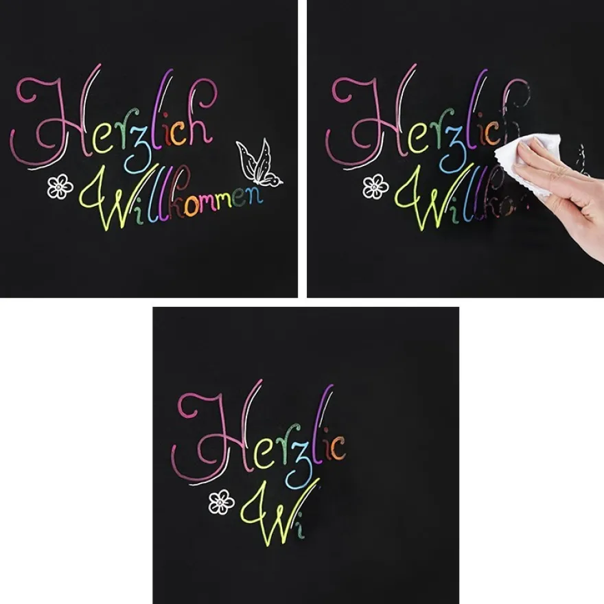 Kreide-Effekt-Stifte, verschiedene Farben, 8 Stück