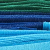 Krepp-Papiere, 50cm x 200cm, himmelblau, blau, aquagrün, 3 Stück