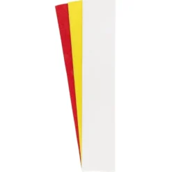 Krepp-Papiere, 50cm x 200cm, weiß, gelb, rot, 3 Stück