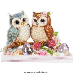 Kristall-Ei, facettiert & irisierend, 6,3cm x 4,5cm, inkl. Organzaband zum Aufhängen